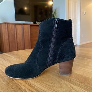 Black suede Steve Madden booties